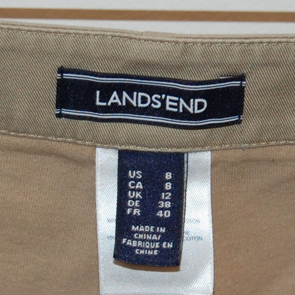 LANDS END Kaki SKORT Size 8 - Picture 6 of 8